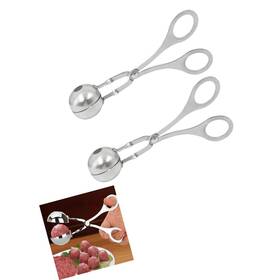 Strendier App Zhirouwanqi 2pcs 2 Pack Stainless Steel Meat Baller Ball Maker Meatball Scoop None-stick Balle