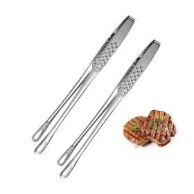 Moqi2l-f52a30 Strendier 2pcs Kitchen Tongs Tweezers For Cooking 9.6 Inch 304 Stainless Steel Korean B