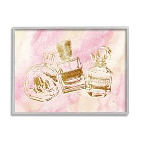 Ak-265 Stupell Industries 11x14 Glam Gold Abstract Pattern Bottle Arrangement Art By Ziwei Li Unique Design
