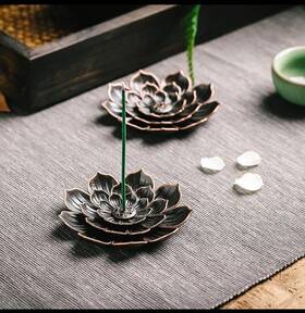 Sumind 743645982903 Lotus Incense Holder Brass Burner Stick Cone Catcher Set Of 2