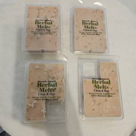 Swan Creek Candle Co 02205 4x Citrus And Sage Herbal Melts Break Apart Natural Soy Wax