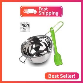 Sysmie Db-00-m Stainless Steel Double Boiler With Silicone Spatula Chocloate Metls Pot He