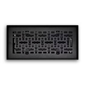 T.a. Industries 313090383367 4 Inch X 10 Modern Contempo Floor Diffuser In Matte Black
