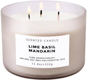 Lbmg3w01 T&h Lime Basil Mandarin 3-wick Soy Candle 15.8 Oz Fresh Citrus Herb Scented Can