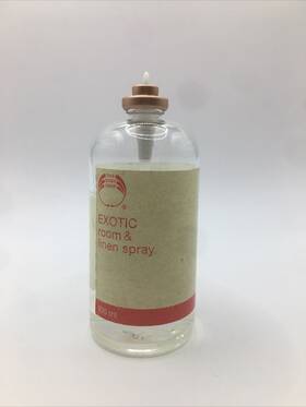 The Body Shop 028197706487 Exotic Room Linen Spray 3.4 Oz/ 100ml 80% Full #rare #htf #used