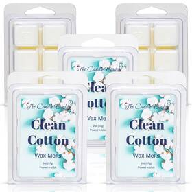 140-x5 The Candle Daddy Clean Cotton- Fresh Calming Cotton Scent - Maximum Scented Wax Cubes/melts-