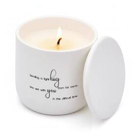 1w002 The Enlighted Haven Sympathy Candle - Natural Soy Wax Scented Memorial Lime Basil And Mandarin