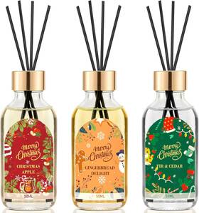 Res05 The Good Soul Project Reed Diffuser Of 3 Pack Fir And Cedar Gingerbread Delight Christmas Apple Oil Dif