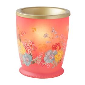 The Pioneer Woman Fancy Flourish Fragrance Wax Warmer Frosted Pink Glass New