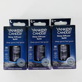 The Yankee Candle Company 192833070241 3 Lot Sleep Diffuser Oil Refill Midnight Tranquility Essential