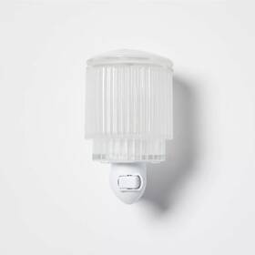 Threshold 968056125668 Ribbed Glass Wall Plug-in Wax Warmer -