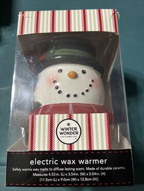 Tidings Collection 481035574405 Winter Wonder Lane Electric Wax Warmer Snowman Christmas New
