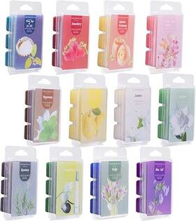 Tlnfhrpi 735812352152 Scented Soy Wax Melts - Set Of 12 Assorted 2.5oz Cubes/tarts Bulk Value