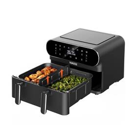 Aft11001-ul Topzee 11- Quart Large Air Fryer - 8 In 1 Xl Airfryer With Basket Divider For Fry