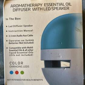 So-080018 Traxx Aromatherapy Essential Oil Diffuser With Led Speaker Color Changing Light