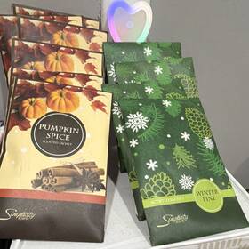 5152905 Trefinity Llc Simplicity Scents Scented Sachet Pumpkin Spice And Winter Pine Biodegradable