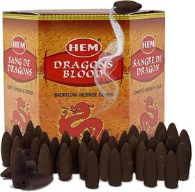 Trumiri 744110199055 Dragons Blood Hem Backflow Incense Cones For Waterfall Aromatic Smoke Fountain