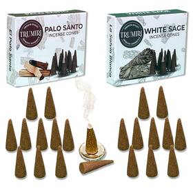 Trumiri 810121330098 Incense Cones - Combo Pack Of 20 Cone 10 Palo Santo White Sage
