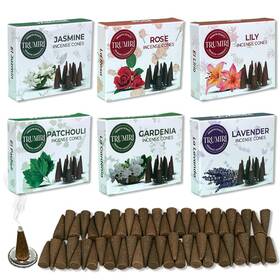 Trumiri 850039128936 Floral Incense Cones - Variety Pack Total 60 Cone 6 Scents X 10 Co