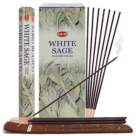 Dnd-501401-6-8oz Trumiri Incense Stick Holder Bundle With White Sage 20g Sticks - 6 Pack 120