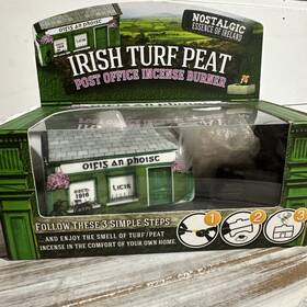 Turfpeat.com 016199900309 Irish Post Office Turf Peat Incense Burner Set From Co. Armagh Northern Ireland