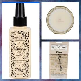 35111 Tyler Candle - Glamour Do Diva 4oz / 118g/3.4 Oz And Car Freshener