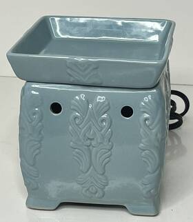 Tcc-803821 Tyler Candle Company Radiant Fragrance Warmer Square Light Aqua Color