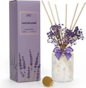 Ucc 726084776999 Premium Reed Diffuser Set With Preserved Flower Sticks 6.76 Fl Oz Fren
