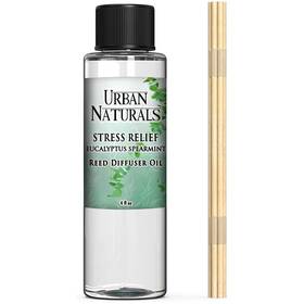 Urban Naturals 688039989413 Stress Relief Eucalyptus Spearmint Reed Diffuser Oil Refill Fill Your Own D