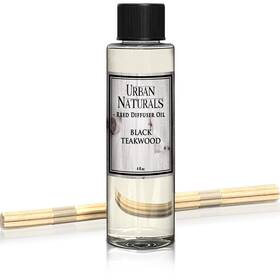 Urban Naturals 688039989796 Black Teakwood Reed Diffuser Oil And Sticks Set Refill Includes A Free
