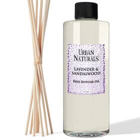 Un-refill-8oz-lavsandal Urban Naturals Lavender And Sandalwood Essential Oil Reed Diffuser Refill Large 8 Ounce Size