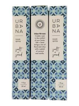 76994 Urban Nirvana Collection Salt Sand Room Spray Spa-inspired Fragrance 3pk New
