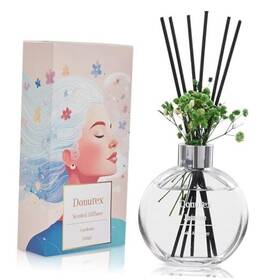 Abc001 Via Pinky Flower Reed Diffuser Set 5.07oz Jasmine Scent With Sticks Aromatherapy