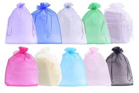 Vt-orbg-35mx Viamto Sansam Extra Large Drawstring Organza Gift Bags 20pcs 14.0ftftx20.0ftft Mesh Bag