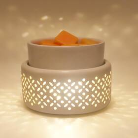 Nxcw07wht Victoria Aroma Ceramic Wax Melt Warmer - Led Night Light Candle For Scented White
