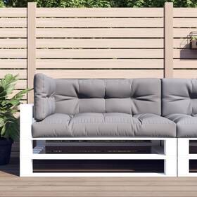 360756 Vidaxl Pallet Cushions Outdoor Chair Pad Backrest Pillow 3 Pcs Gray Fabric