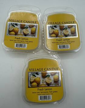 Village Candle 602406507703 Fresh Lemon Wax Melt Lot Of 3