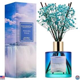 B0f6yhy5pb Visit The Cocorr Na Store Reed Diffuser Set 6.7oz Niagara Falls With 8 Sticks And Babys Breath Decor
