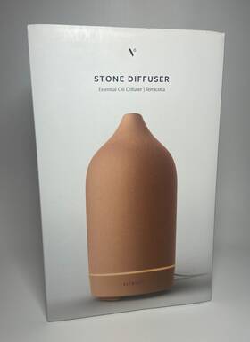 Vitruvi 628055619888 Stone Terracotta Diffuser For Essential Oils 500 S With 8 Hour Run Time