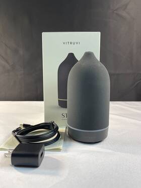 Aa23 Vitruvi Black Stone Automatic Shut Off Essential Oil Diffuser For Home
