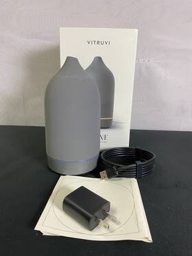I0415a1 Vitruvi Stone Ultrasonic Auto Shut Off Essential Oil Diffuser For Home