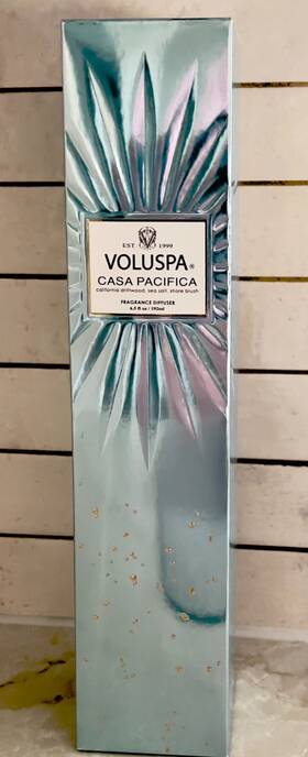 068570 Voluspa Casa Pacifica Reed Diffuser 6.5oz Nib Rare Vermeil Gold Sparkle Gift