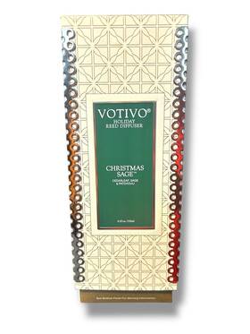 Votivo 735130908192 Reed Diffuser Christmas Sage Cedarleaf Patchouli Holiday Brand New In Box