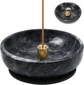 Vrupin 726084807624 Natural Marble Incense Burner Stick And Reflux Holder Handmade I