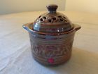 Ccw-010 Warmer Tart Candle Euc Electric Brown Ceramic Lid. Potpourri