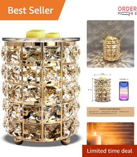 Wax Melter 791514278497 Wrought Iron Crystal Melt Warmer Electric Oil Burner Home Decor Gift