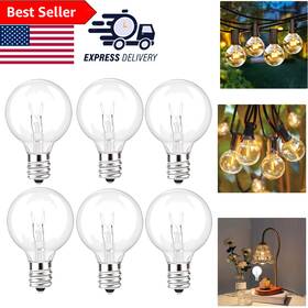 Wax Warmer Bulbs 762736804139 E12 25w G50 Dimmable Clear - Essential For Warmers 160 Lumens
