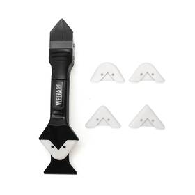 Weitari 765142198052 Silicone Caulking Tool Kit 3-in-1 Grout Sealant Remover Finishing Scraper T