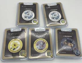 W550006 Westinghouse Scenterrific Disk Lot Of 5 Blueberry Cotton Vanilla 100 Hrs Ea New
