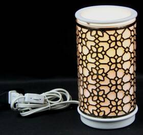 325661 White Barn Bath And Body Works 8 Inch Fragrance Melt Wax Candle Warmer Silver Wrap